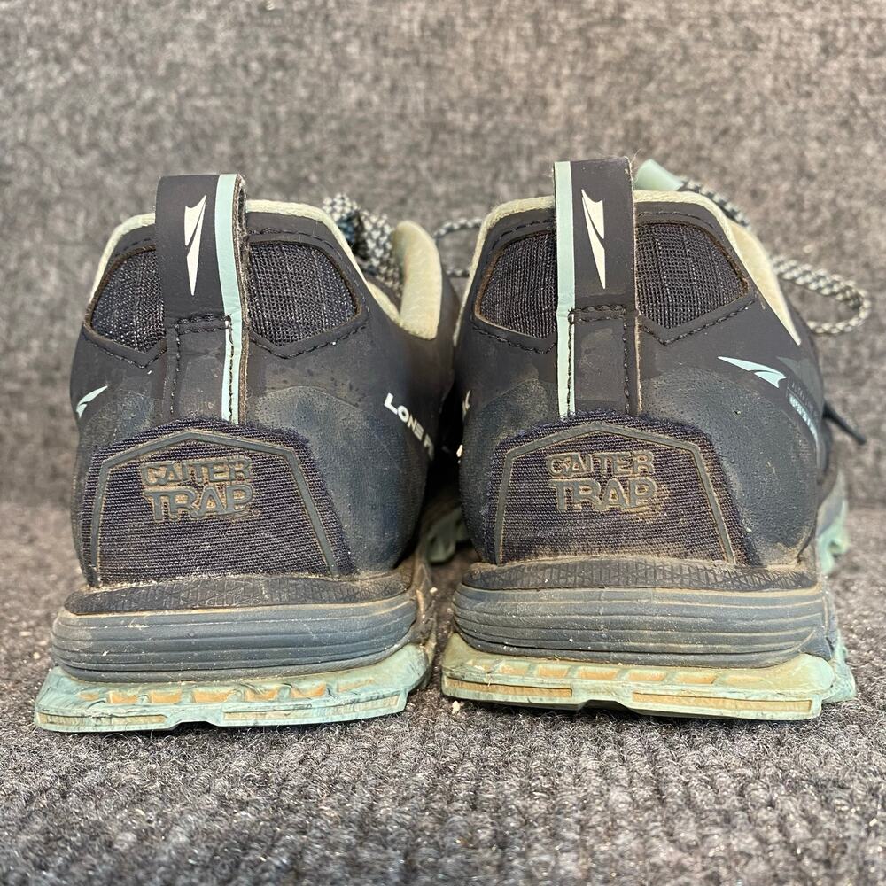 Altra Lone Peak 4.5 Women 9.5 Trail Running Shoes Sneaker Black Blue Zero Drop - Picture 5 of 10